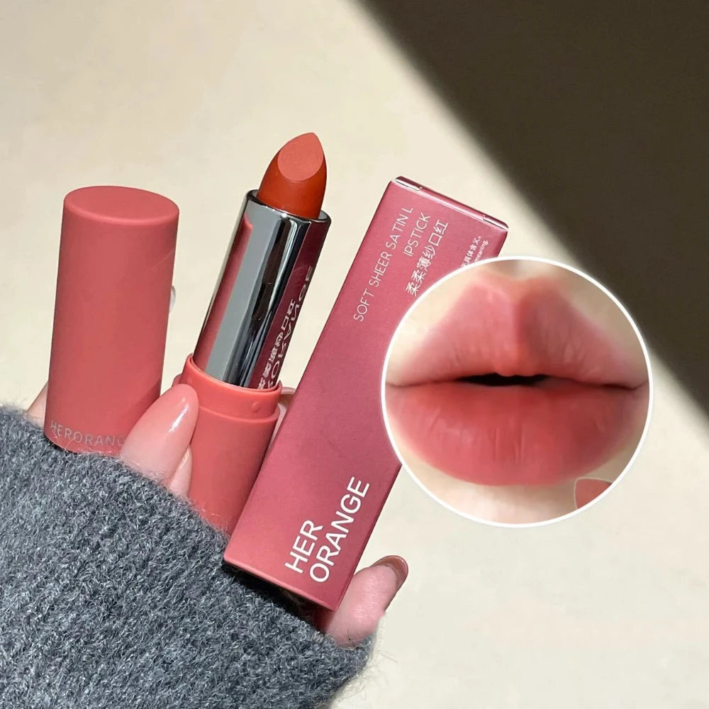 Rose Bean Paste Matte Lipstick – Waterproof Long-Lasting Lip Tint