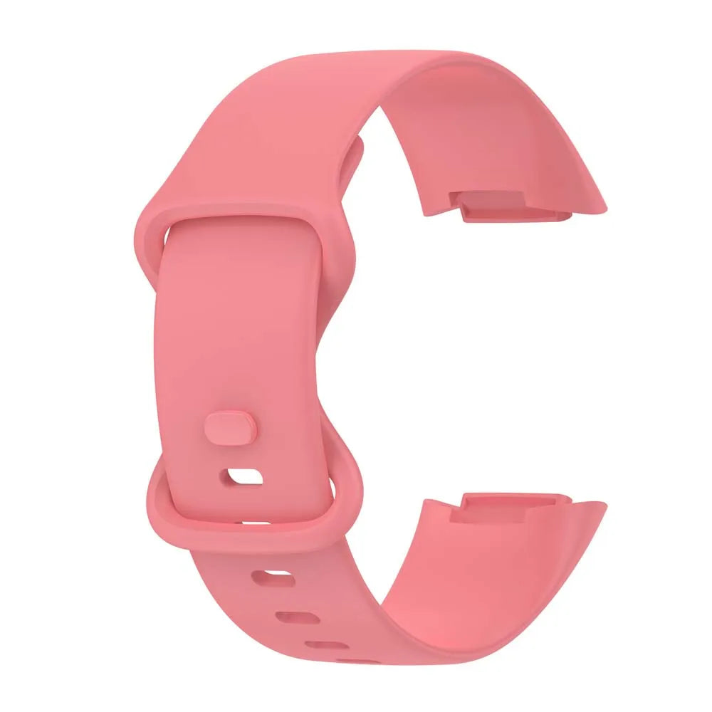Silicone Sport Band for Fitbit Charge 5 & 6 Replacement Strap Peaceful Pleasures Health and Wellness Rose