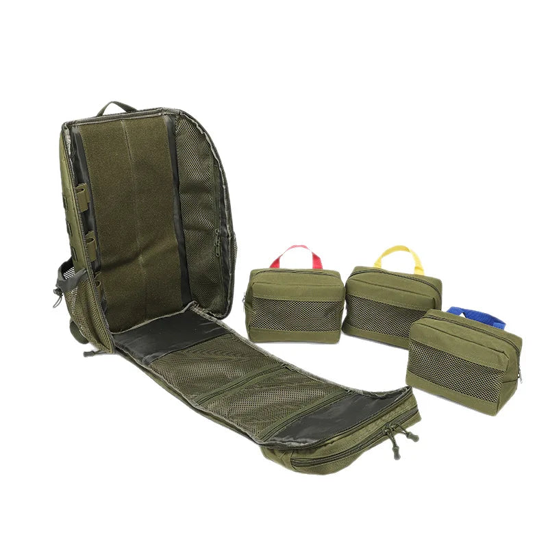 Tactical Outdoor Medical Backpack Large Capacity Camping Mountaineering Backpack Emergency Bag Multi-functional Storage Bag Peaceful Pleasures Health and Wellness