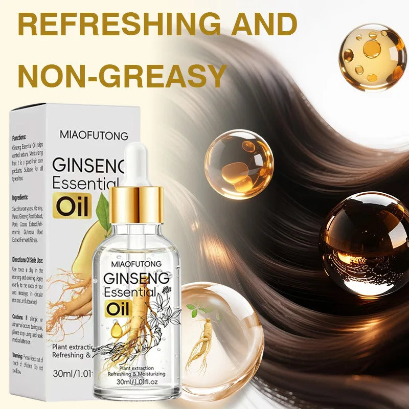 Ginseng & Argan Hair Oil – Moisturizing Frizz Smoothing Treatment