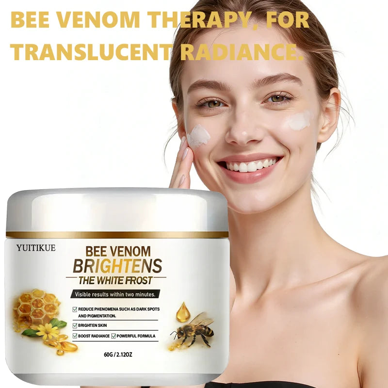 YUITIKUE Bee Venom Brightening Cream 60g Visible Skin Brightener for Dark Spots, Pigmentation & Radiant Skin Tone Peaceful Pleasures Health and Wellness