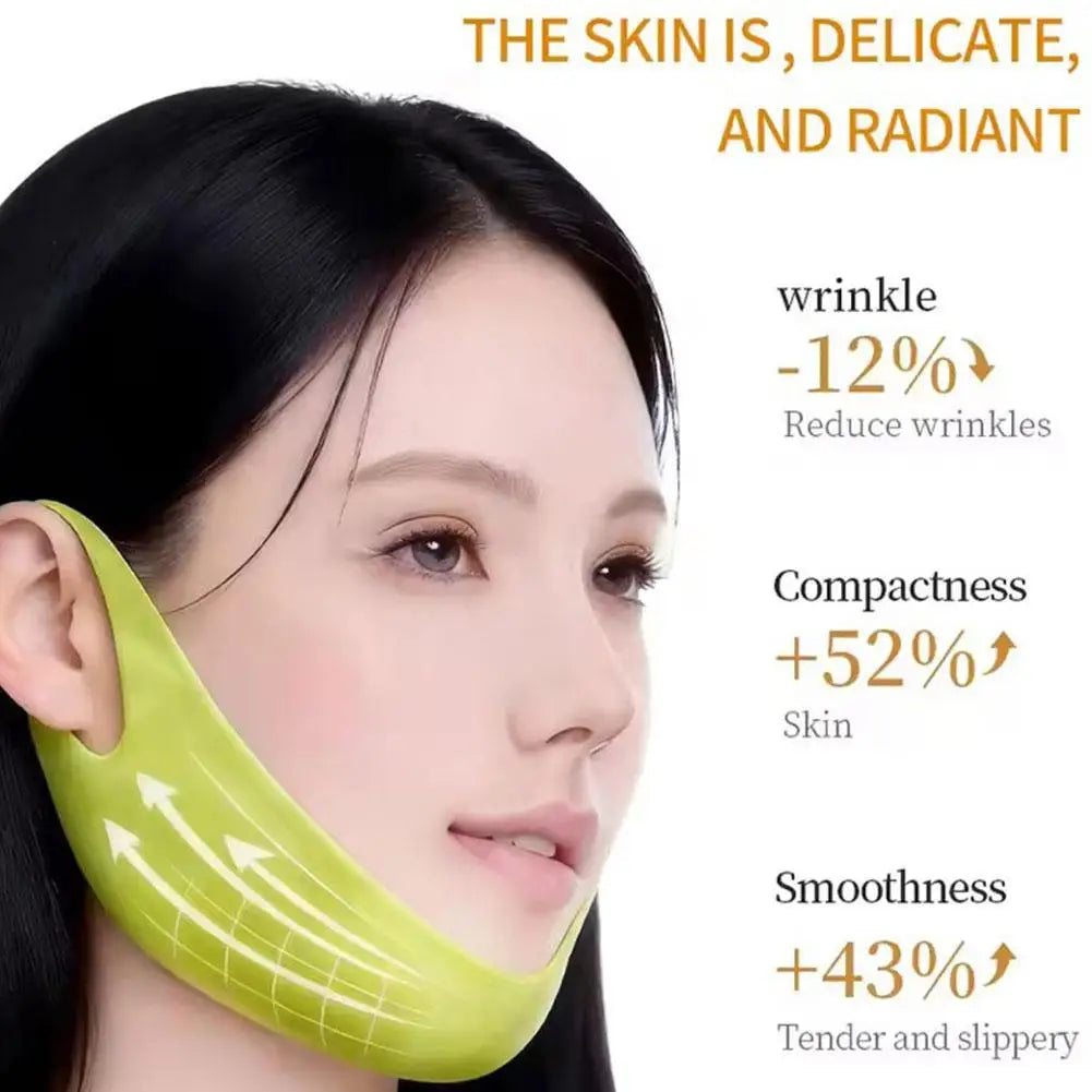 V Line Lifting Mask Collagen Neck Lift Patch for Double Chin Treatment Anti-Saggy Face Slimming Bandage Nourishing Mask Peaceful Pleasures Health and Wellness