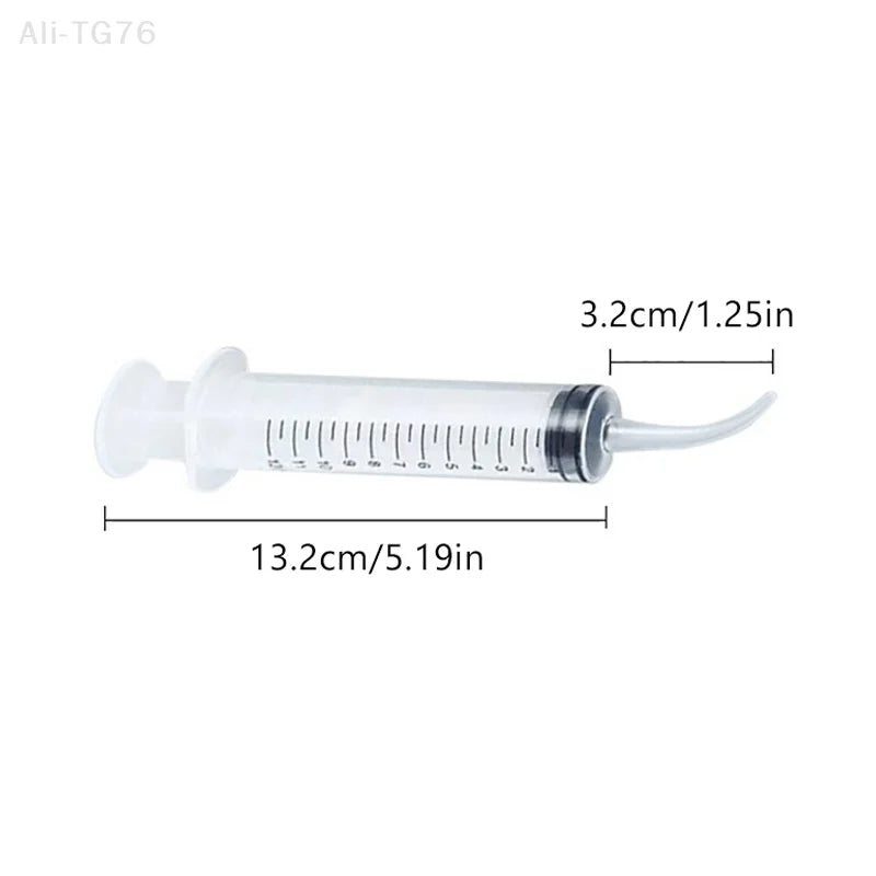 12ml Plastic Liquid Dispensing Syringes – Curved & Straight, 3/6 Pcs