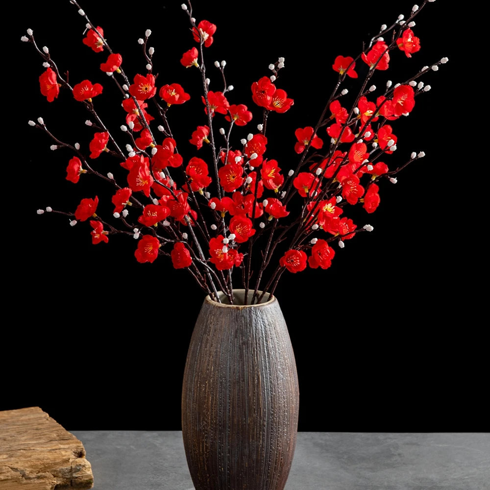 Silk Plum Blossom Artificial Flower Branch | Wedding & Home Decor