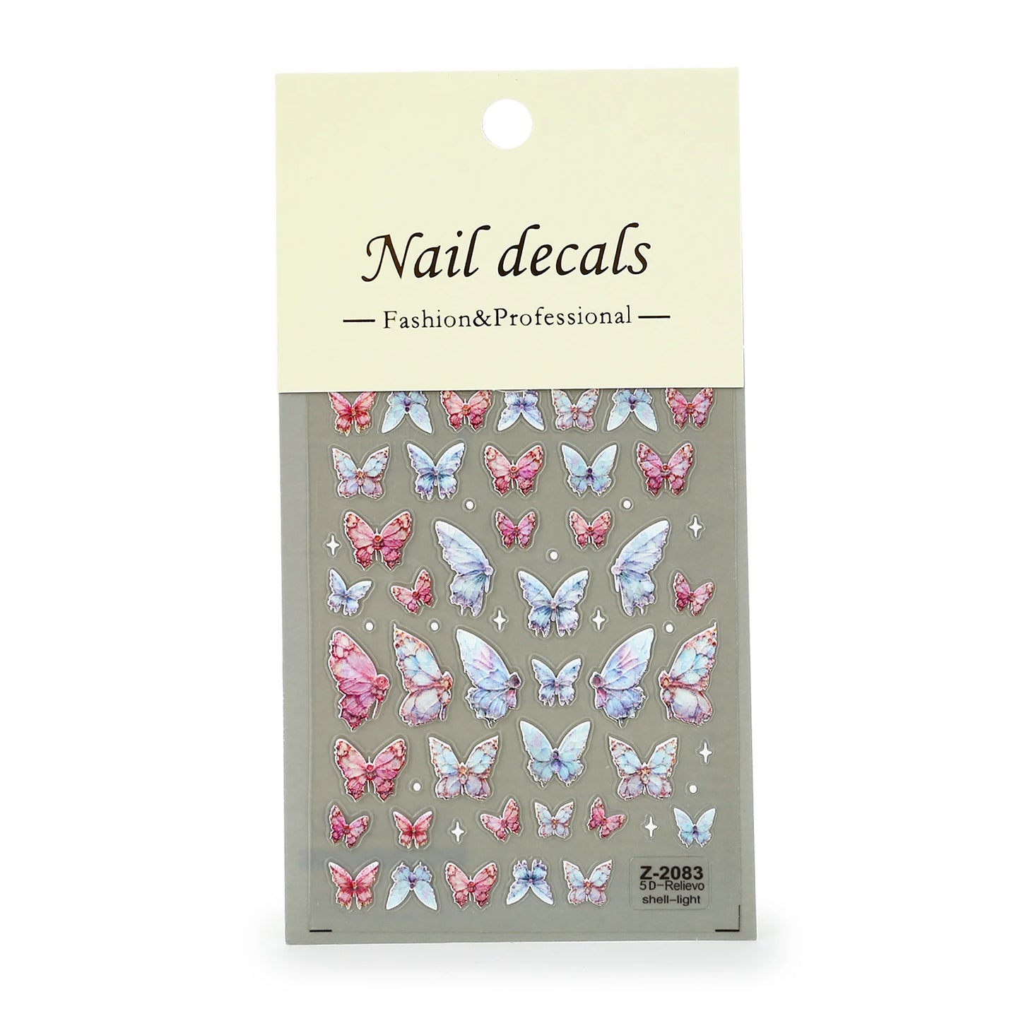 3D Butterfly Nail Art Stickers | Embossed Self-Adhesive Decals