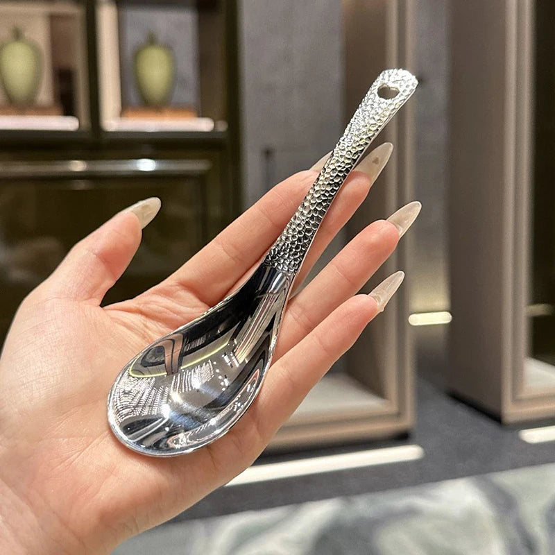 Stainless Steel Deep Soup Spoon | Mirror Polished Flatware Flatware Spoon Peaceful Pleasures Health and Wellness