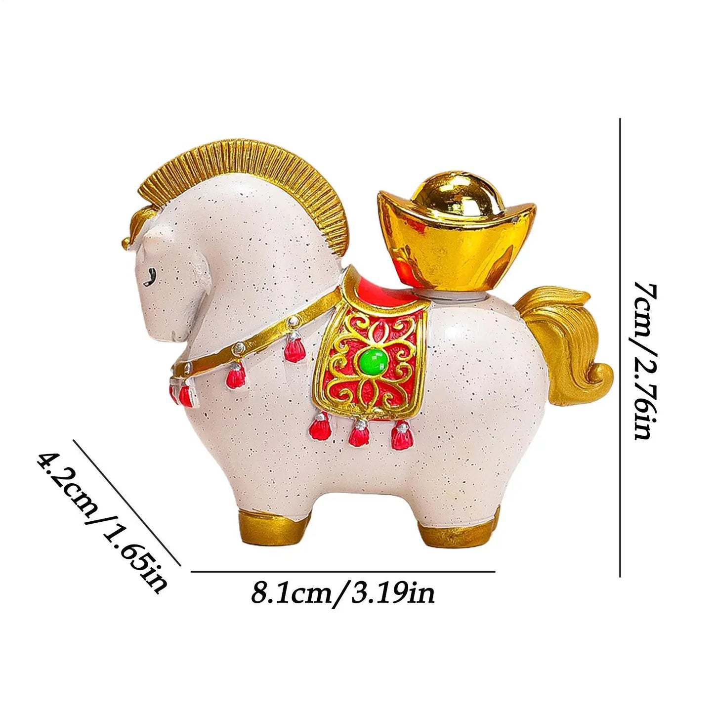 Horse Figurine Ornament Decorative Wealth 2026 Horse New Year Decor For Home For Home Women Men Christmas Bedroom Birthday Peaceful Pleasures Health and Wellness