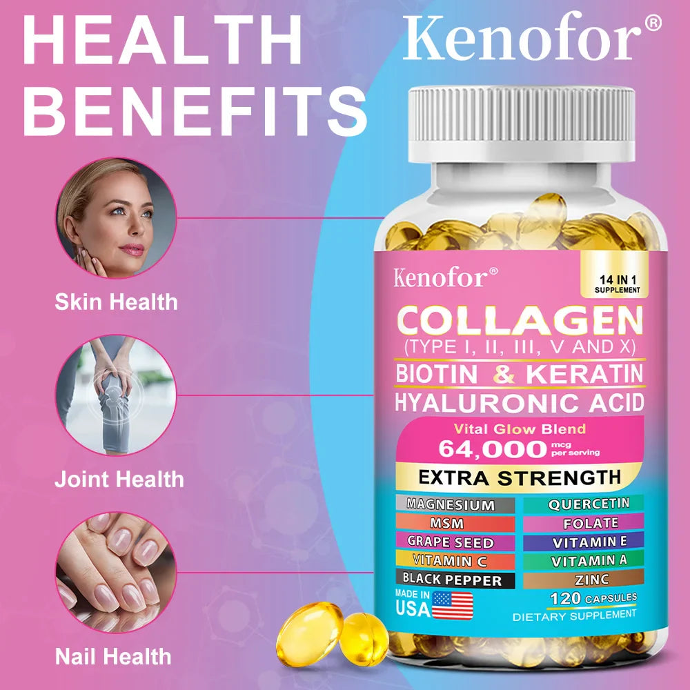 Kenofor Complex Collagen Capsules – Skin, Hair, Nails & Joints