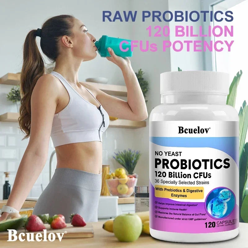 Probiotics 120 Billion CFU 36 Strains Contains Prebiotics and Digestive Enzymes for Digestion and Immune Support Vegan, Non-GMO Peaceful Pleasures Health and Wellness