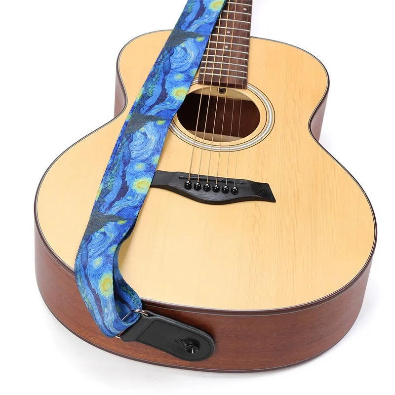 Personalized Star Strap 3 Picks Electric Guitar Shoulder Acoustic