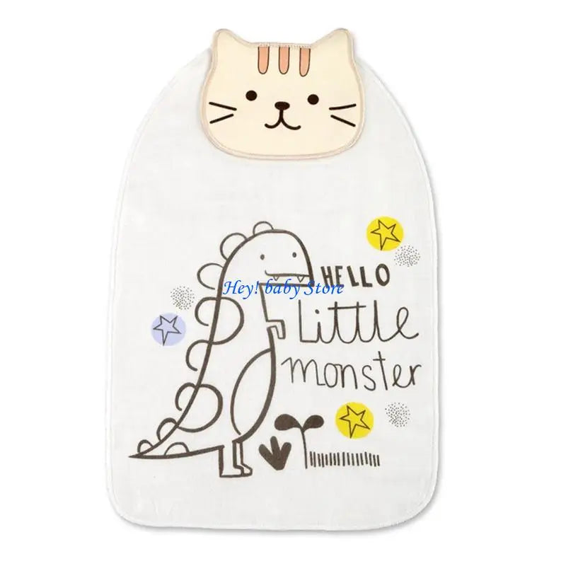 Baby Kids Sweat Absorption Towel | Cartoon Cotton Back Pad
