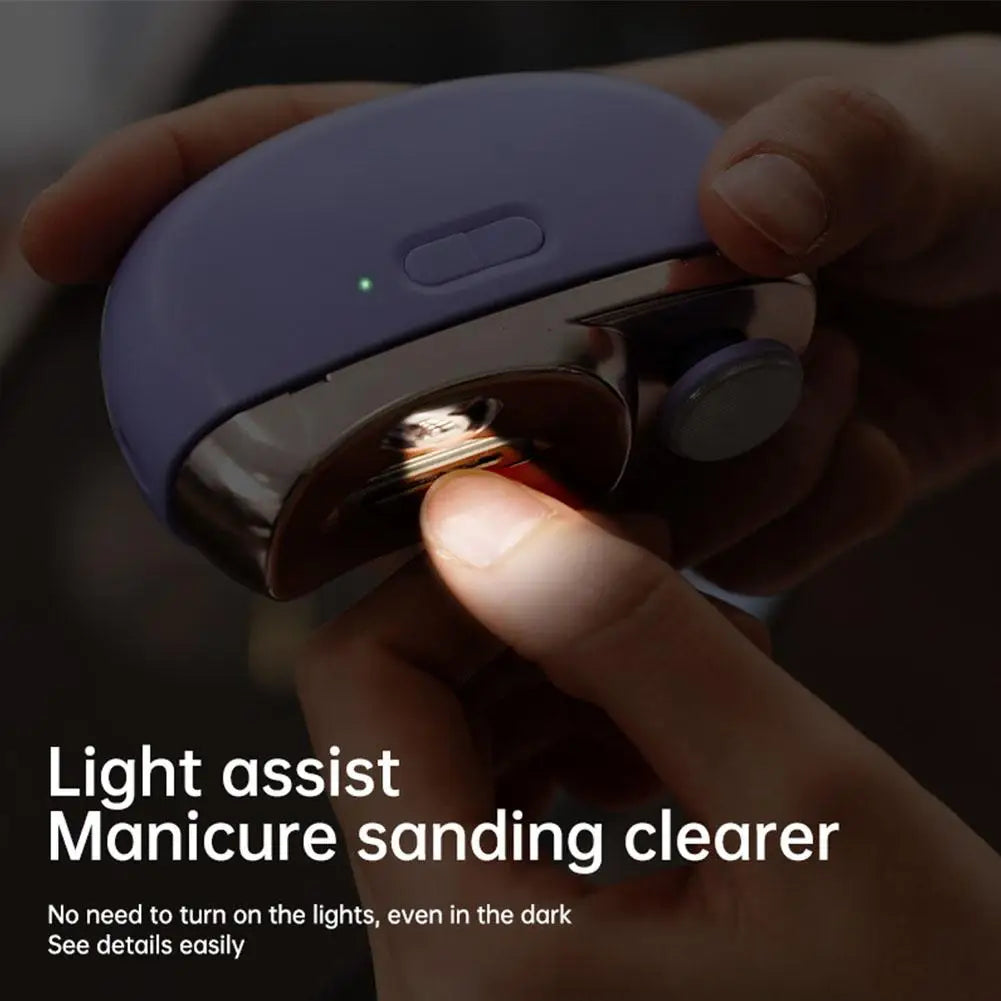 Electric Nail Clipper with Light | Safe Trimmer for All Ages Electric Nail Trimmer Peaceful Pleasures Health and Wellness