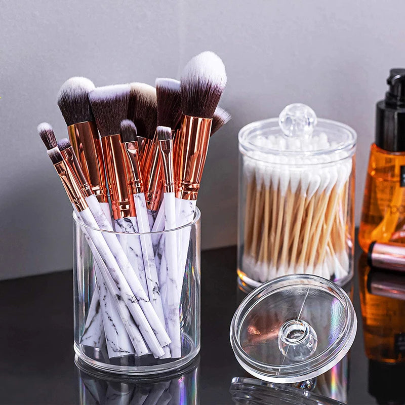 Makeup Cotton Pad Organizer Bathroom Storage Box For Cotton Swabs Cosmetics Jewelry Makeup Remover Pad Container box Peaceful Pleasures Health and Wellness