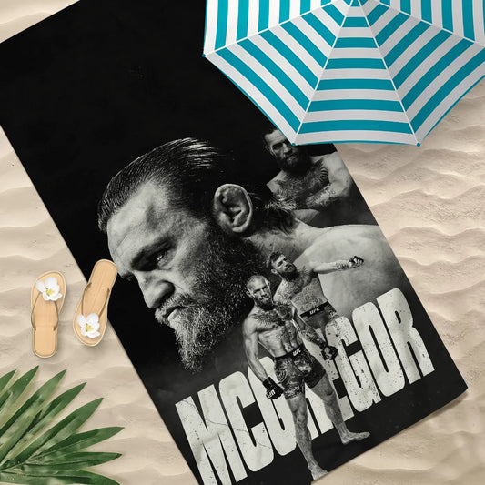 Conor McGregor UFC Quick-Dry Sports Beach Towel | 11 Sizes Sports Beach Towel Peaceful Pleasures Health and Wellness