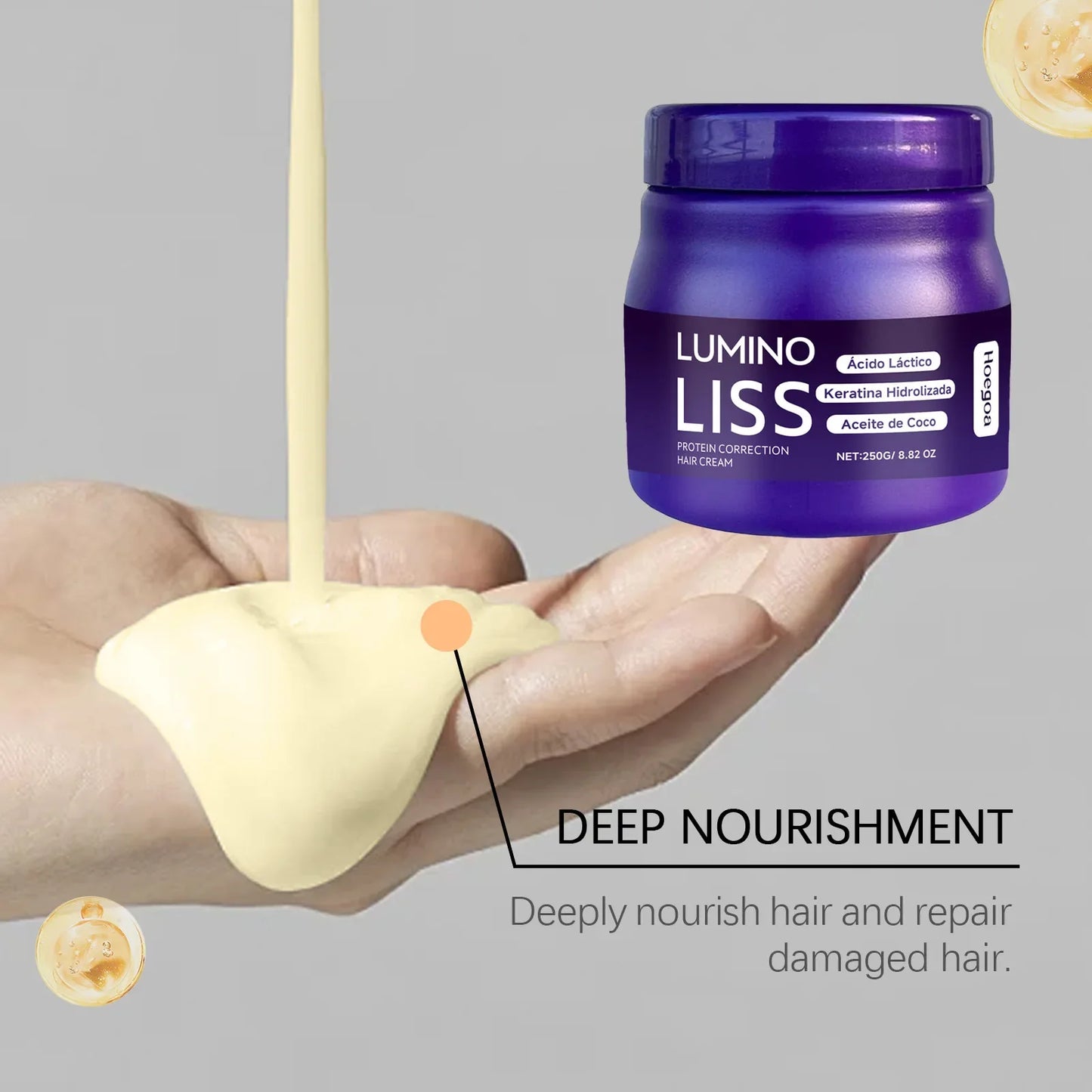 HOEGOA Keratin Hair Mask – Repair, Smooth & Straighten Cream