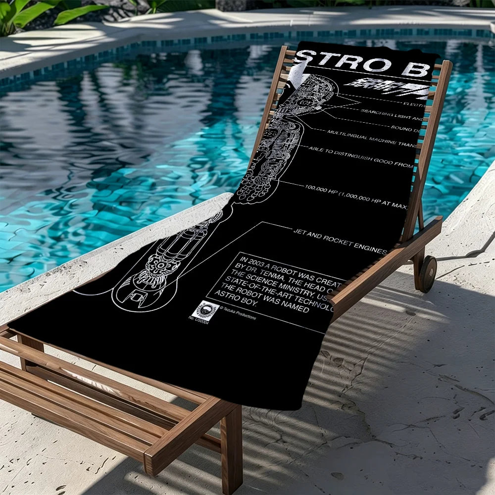 Cute Astro Boy Quick-Dry Beach Towel | Soft Pool & Travel Towel Quick-Dry Beach Towel Peaceful Pleasures Health and Wellness