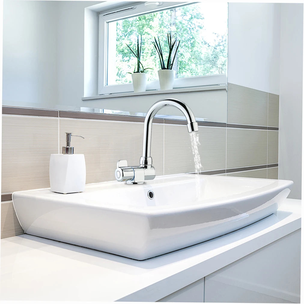 Rotating RV Faucet | Brass Chrome Deck/Wall Mount Camper Tap