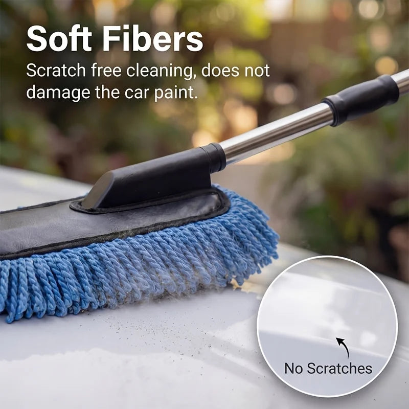 Telescopic Car Wash Brush | Extendable Handle & Soft Bristles