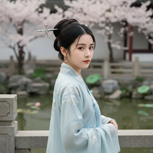 Alloy Sword Hairpin New Chinese Style Hanfu Hair Accessory Long Sword Hair Stick Peaceful Pleasures Health and Wellness