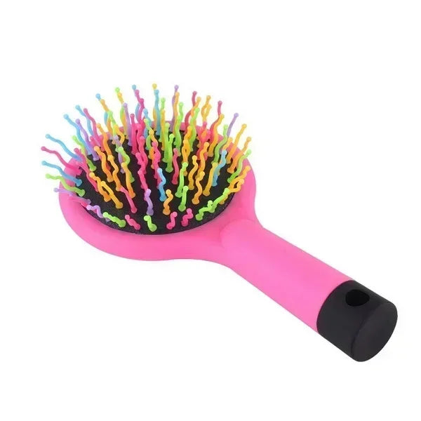 Children Pocket Travel Hairdressing Kids Detangling 4 Colors Rainbow Massage Comb Hairstyling Brush Wholesale Free Shipping Peaceful Pleasures Health and Wellness Pink