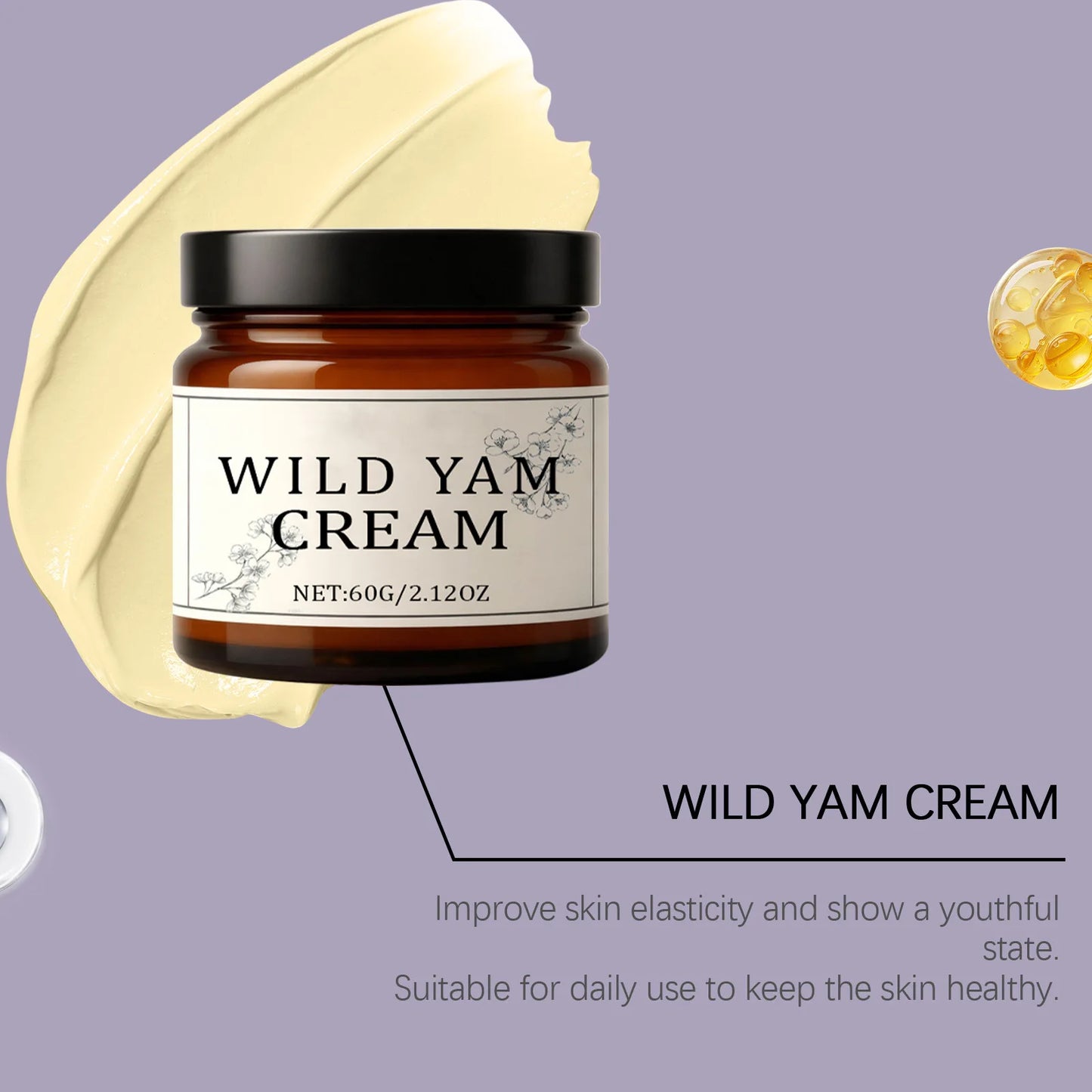 Wild Yam Cream Help Hormone Balance Soothing Menopause Stress Reduce Hot Flashes Women Body Balance Support Body Relief Creams Peaceful Pleasures Health and Wellness