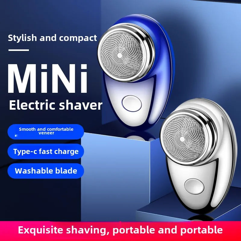 Men's Mini Shaver Waterproof Razors Machine with USB Charging Portable Electric Razor Essential Beard Trimmer for Outdoor Travel Peaceful Pleasures Health and Wellness