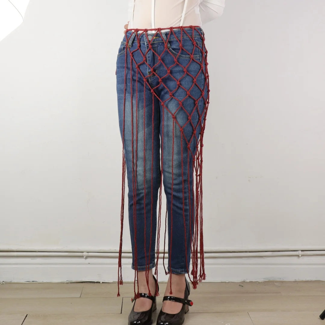 1 Bohemian Waist Seal Hand Woven Tassel Details Wedding Party
