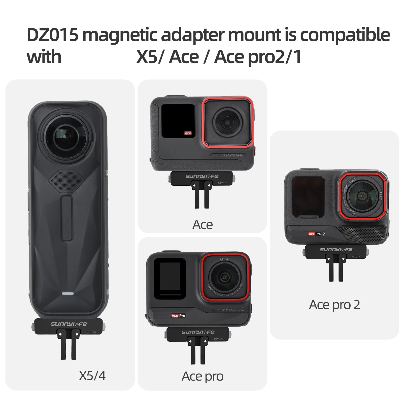 L-Type Compatible Magnetic Adapter For Insta360X5/4 Horizontal And Vertical Expansion Bracket Bracket High Strength And Hardness Peaceful Pleasures Health and Wellness