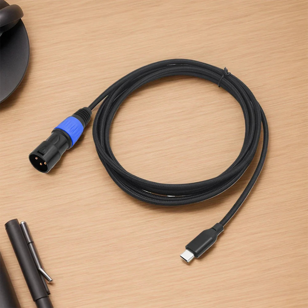 USB-C to XLR Male Cable | 24Bit/96kHz DAC, Plug & Play
