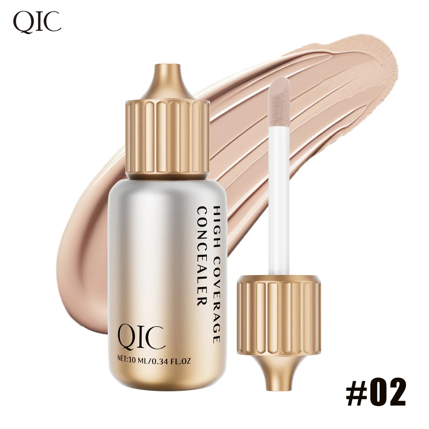 QIC Liquid Concealer – Full Coverage, Moisturizing & Waterproof