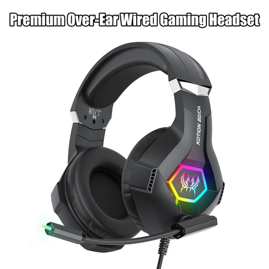 Gaming E-sports Headset with Adjustable Noise-Canceling Mic & Ergonomic Over-Ear Headband Compatible with Laptop Computer PC Peaceful Pleasures Health and Wellness
