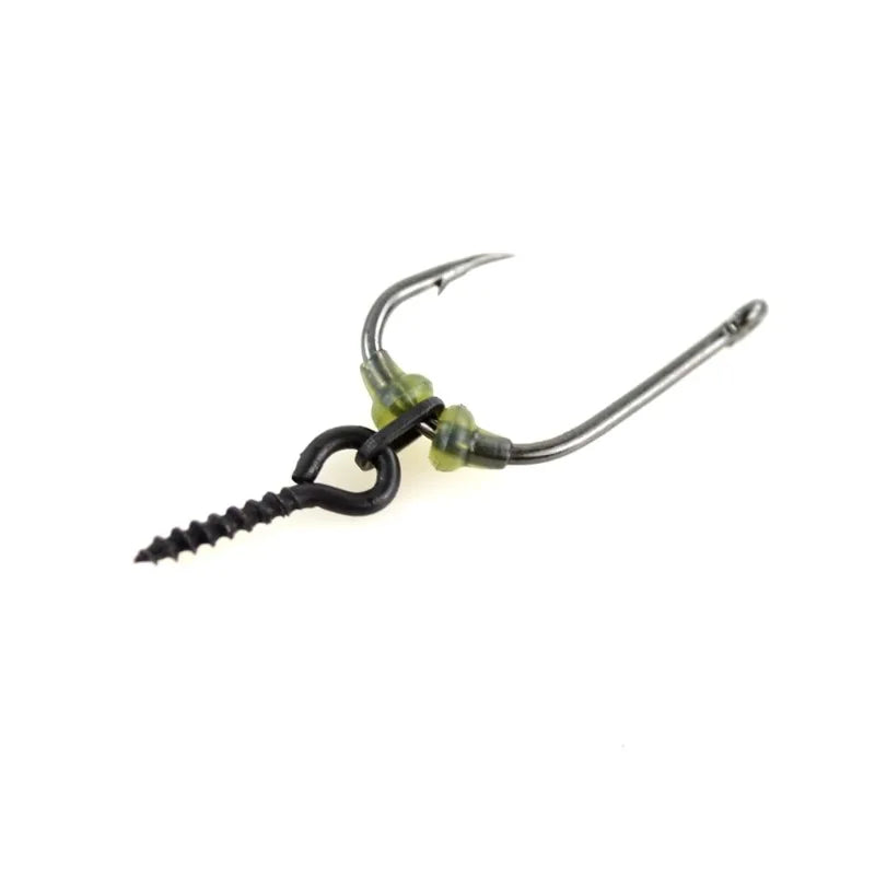 50-Pack Rubber Carp Fishing Hook Stoppers & Space Bead Buffer Beans
