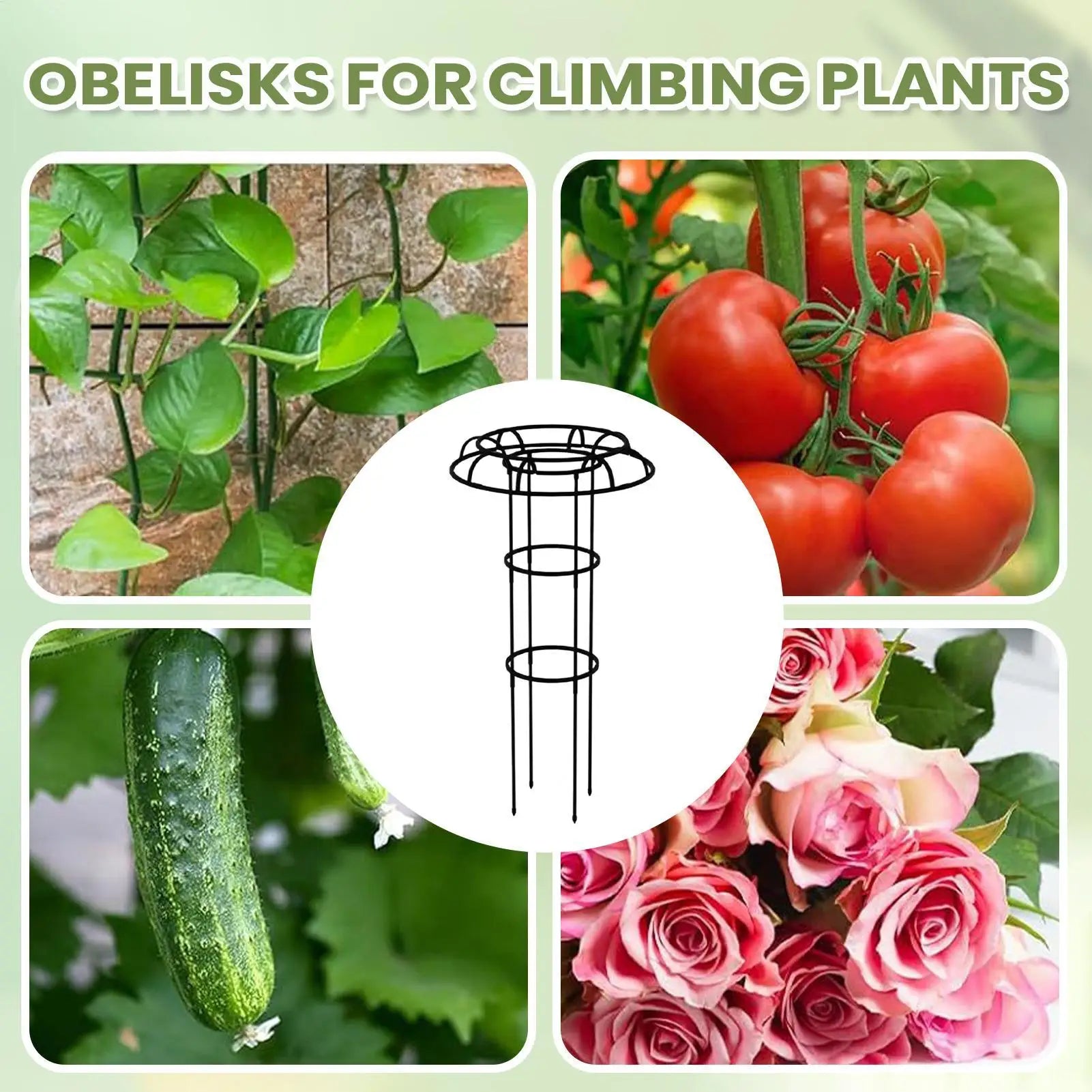 Vertical Garden Trellis Artistic Landscaping Pole Outdoor Umbrella Trellis Tower For Vines Flowers Pea Bean Tomato Clematis Peaceful Pleasures Health and Wellness