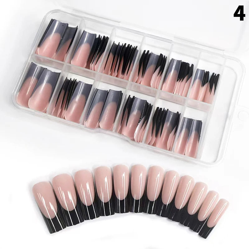 120pc Nude Pink Matte Press-On Nails | Extra Long Square Tips