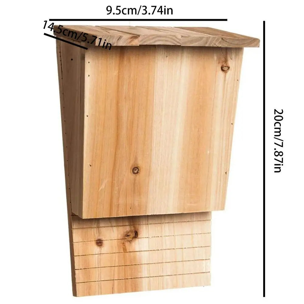 Wooden Outdoor Bat House | Bat Shelter, Nest & Habitat Box