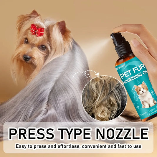 Pet Coat Care Spray Oil 50ml – Shiny, Smooth Fur for Dogs & Cats Pet Grooming Spray Oasis Select