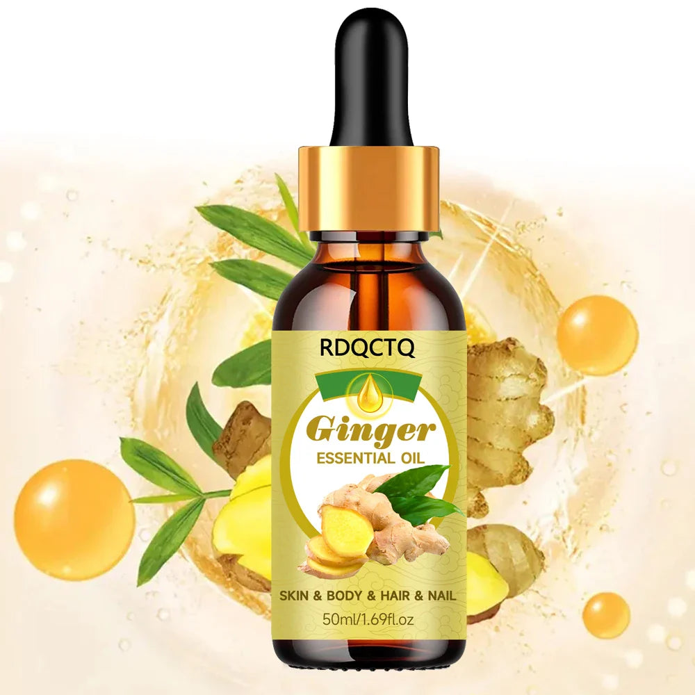 RDQCTQ Ginger Essential Oil – Skin, Hair, Body & Nail Care
