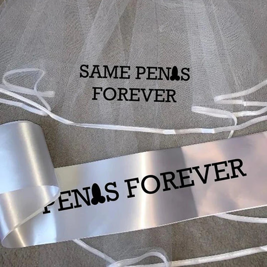 Same Penis Forever Sash | Bachelorette Party Gift & Photo Prop Bachelorette Party Sash Peaceful Pleasures Health and Wellness