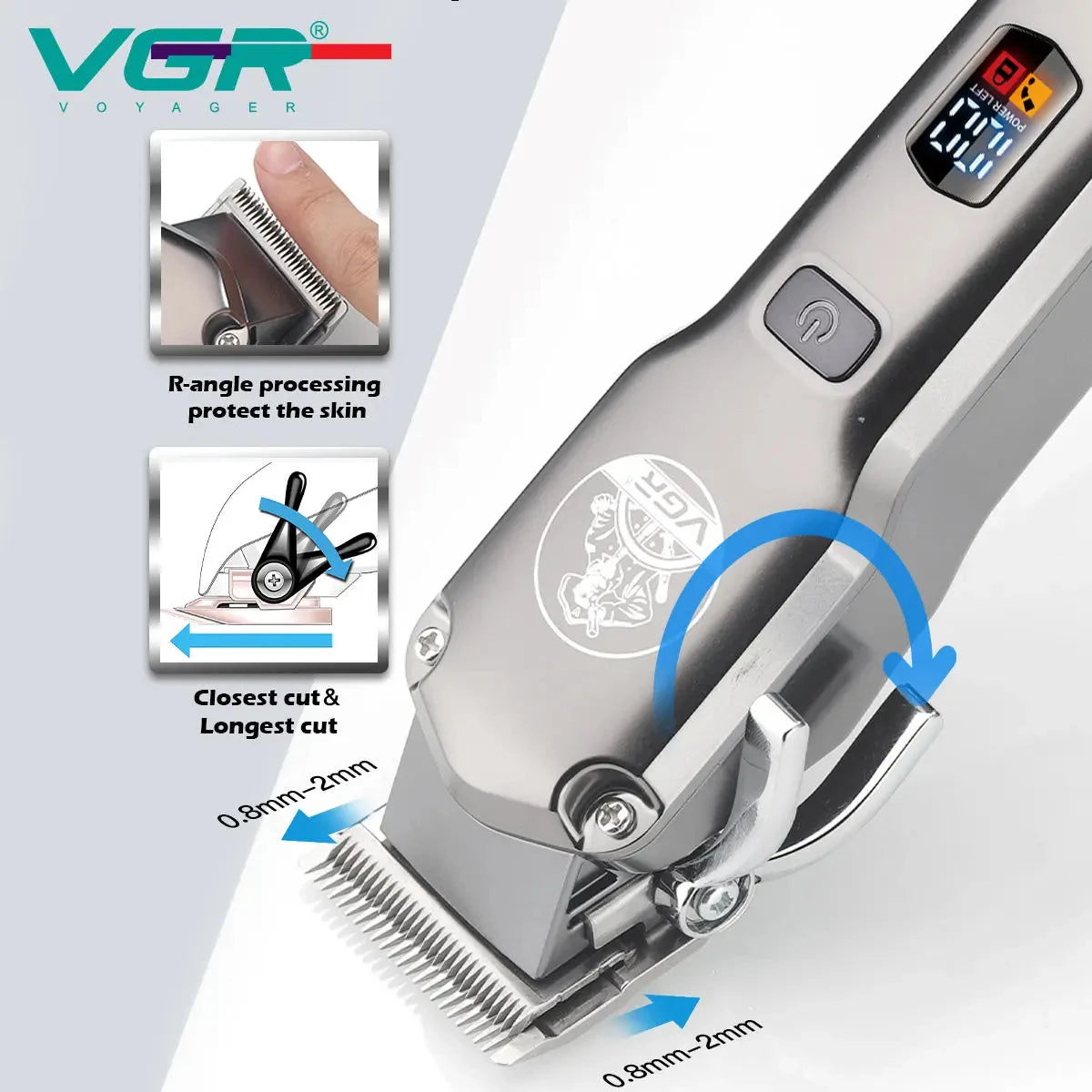 VGR 675 Original Cordless Combo Kit Hair Trimmer For Men Electric Washable Beard Hair Clipper Rechargeable Haircut Machine Peaceful Pleasures Health and Wellness