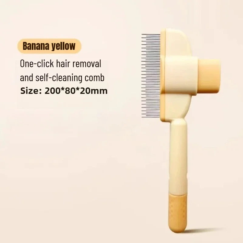 Dog Deshedding Comb – Self-Cleaning Steel Grooming Brush
