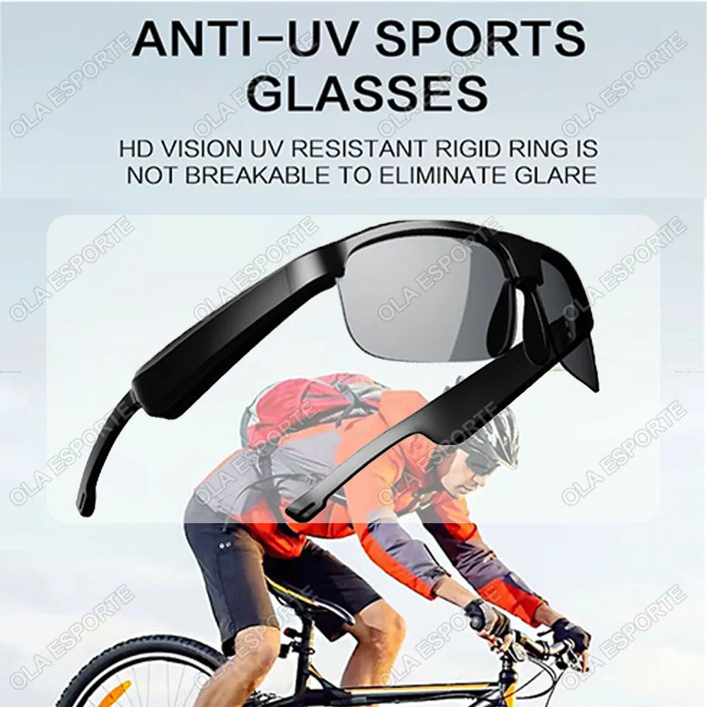 Bluetooth Smart Glasses Polarized UV400 Sunglasses Open-Ear Audio