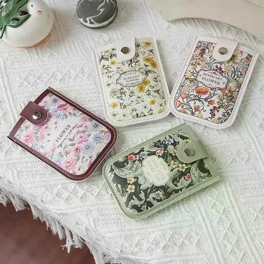 Slim Pull-Out Card Holder Wallet – 5 Slots, Floral Women Slim Card Holder Oasis Select