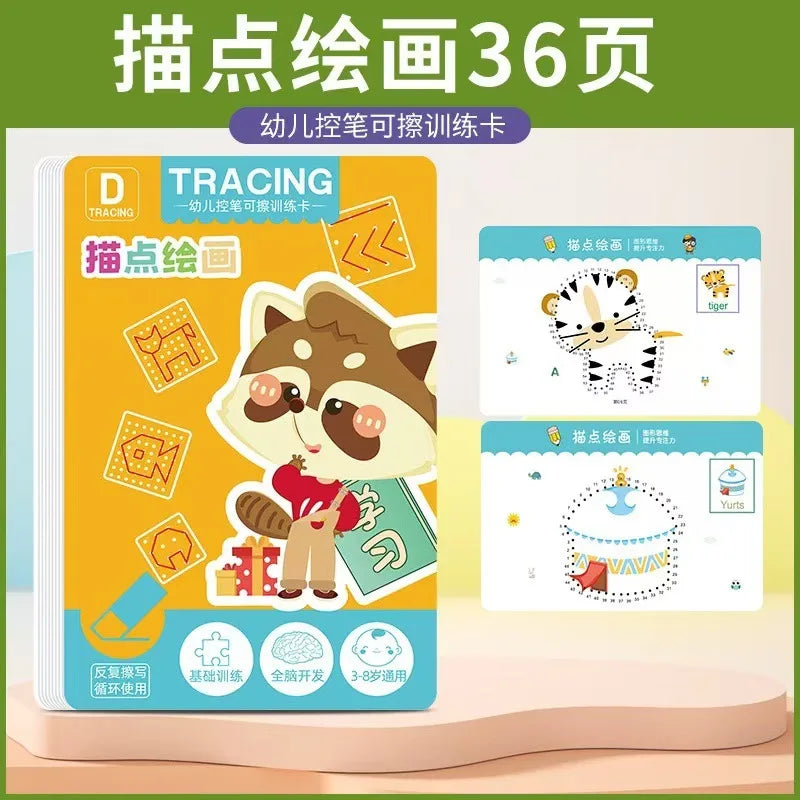 Toddler Pen Control Training Workbook Baby Magical Tracing Practice