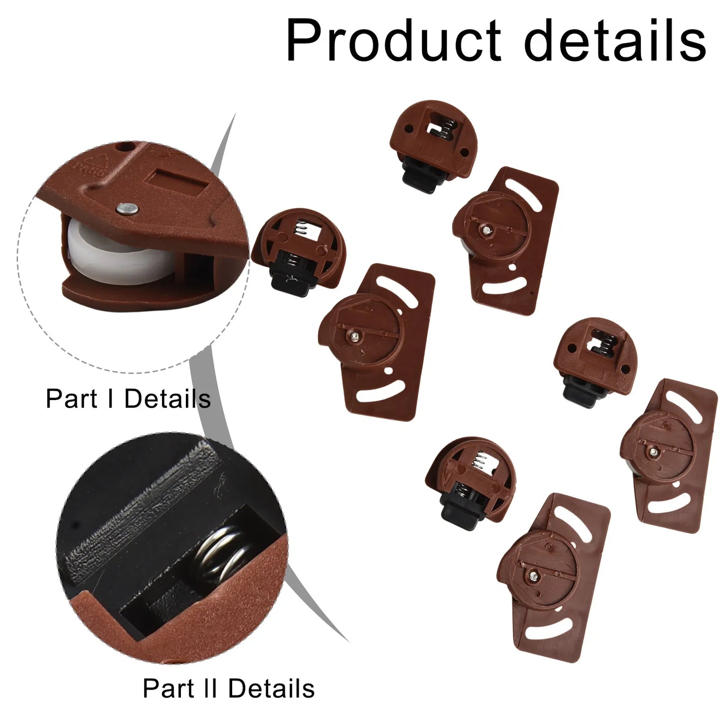 Sliding Door Roller & Guide Kit for Cabinets & Wardrobes