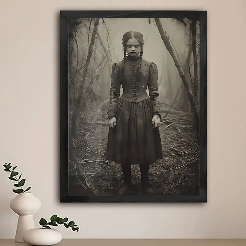 Gothic Horror Girl Haunted Forest Victorian Canvas Wall Art Canvas Wall Art Peaceful Pleasures Health and Wellness