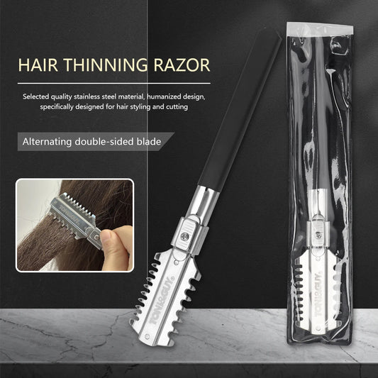 Salon Hairdressing Professional Double-Edge Razor Blades Manual Razor Comb Barber Cutting Thinning Haircutter Styling Tools Peaceful Pleasures Health and Wellness