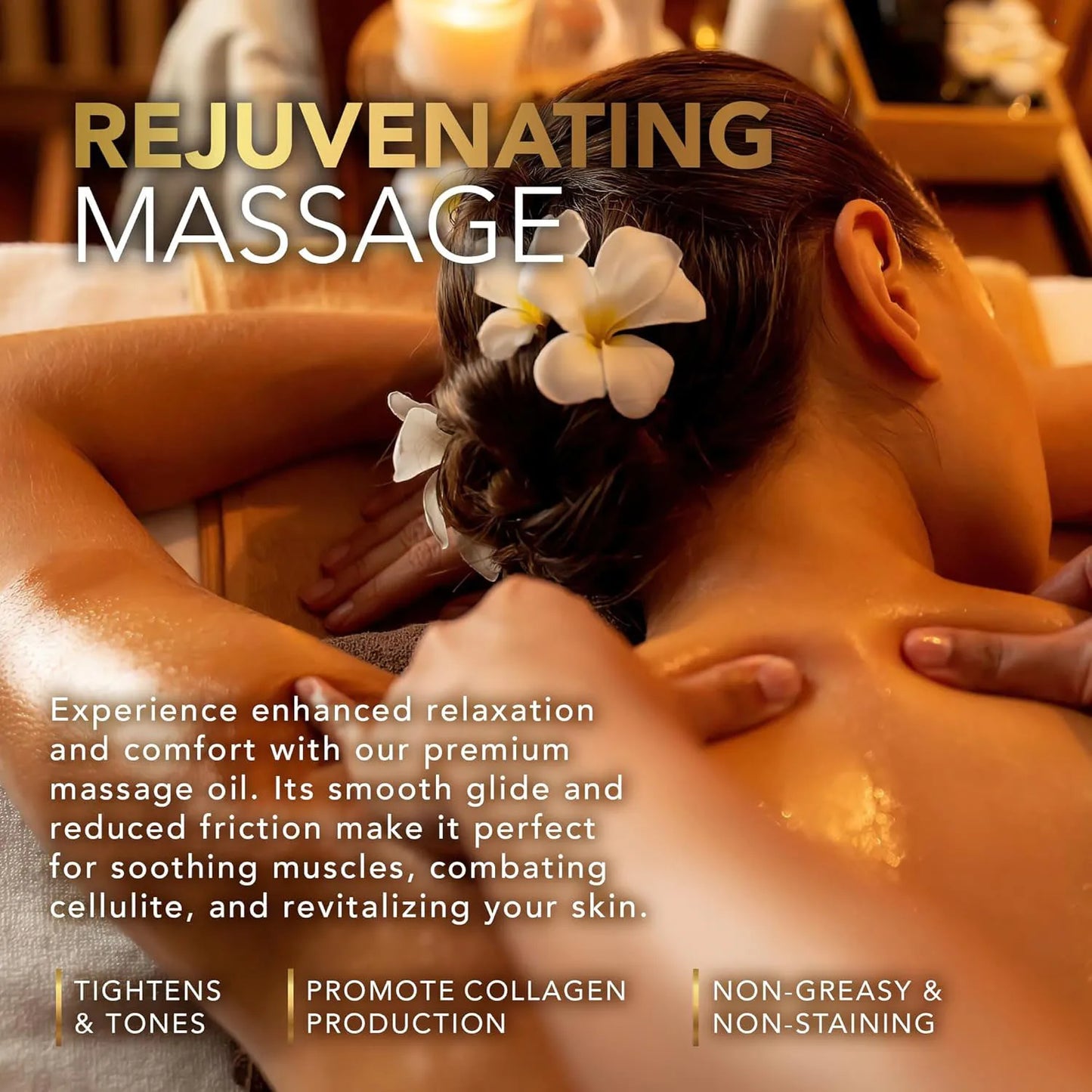 Anti Cellulite Massage Oil – Lymphatic Drainage & Firming Body Oil with Collagen & Stem Cells Toning & Hydrating, Lightweight Peaceful Pleasures Health and Wellness