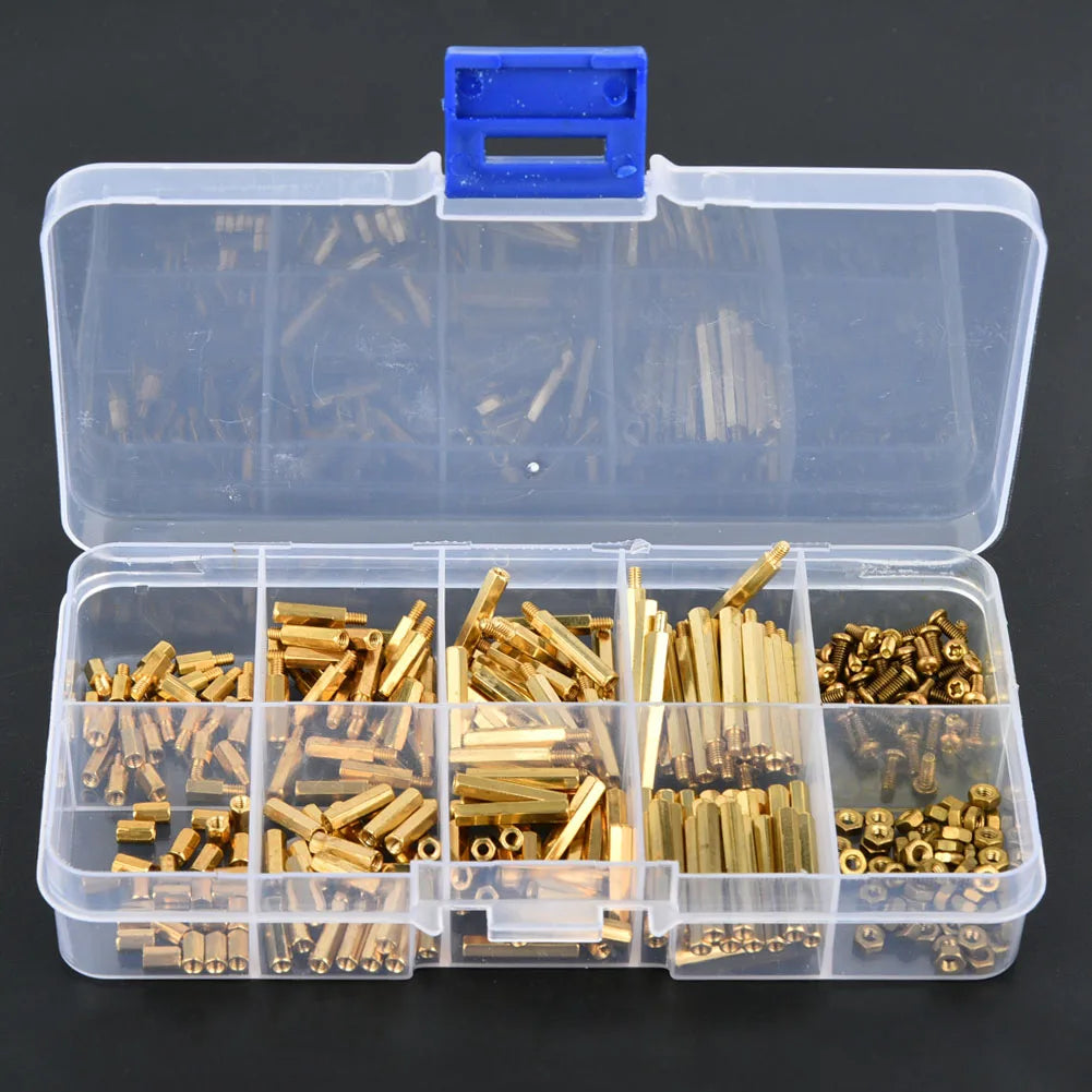 Standoff Assortment Kit Tough Practical Strong Brass Standoff Convinient M2 with a Box for Industry for Home Peaceful Pleasures Health and Wellness