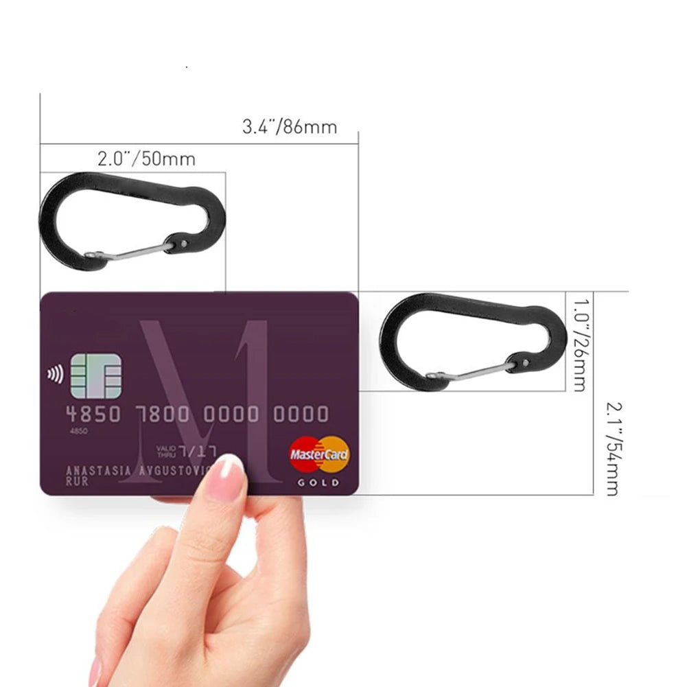 6/12Pcs Aluminum Alloy Carabiner Keychain Outdoor Camping Climbing Hiking Snap Clip Lock Buckle Hook Fishing Accessories Peaceful Pleasures Health and Wellness