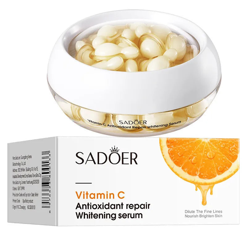SADOER Vitamin C Antioxidant Moisturizing Anti wrinkle Brighten Repair Whiten Capsule Essence Lotion 30pcs Peaceful Pleasures Health and Wellness Vitamin C